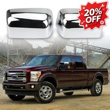 For 2008-2016 Ford F250 F350 F450 F550 Top Half Chrome Mirror Covers Towing For 2008-2016 Ford F250 F350 F450 F550 Top Half Chrome Mirror Covers Towing