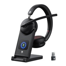 Wireless Headset with Mic for Work-Bluetooth 5.3 Headset with Noise Cancellin...