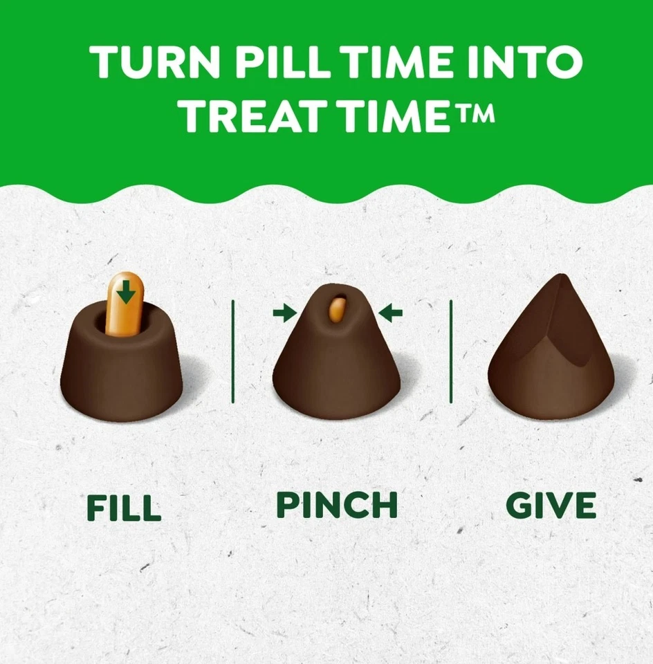 Greenies 10151050 15,8 OZ Bolsillo para píldoras Golosinas suaves para perros - Humo de nogal americano Paquete de 60 Foto 4 de 4