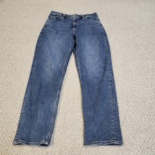 American Eagle Mom Jeans Stretch Denim Blue Women's Size 10 LOng