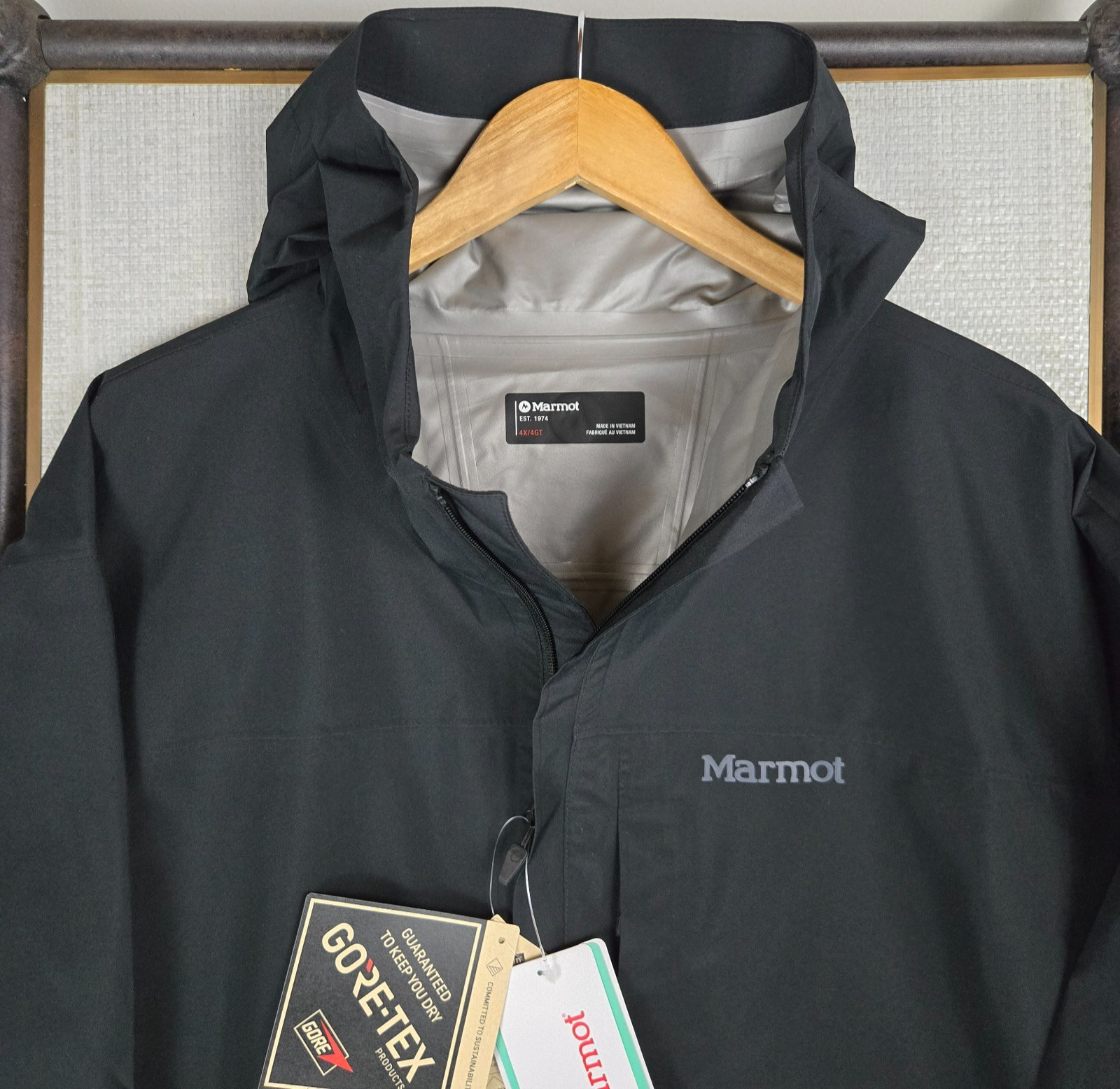MARMOT GORE TEX NEW $250 Mens Size 4XL Hooded Shell Jacket B