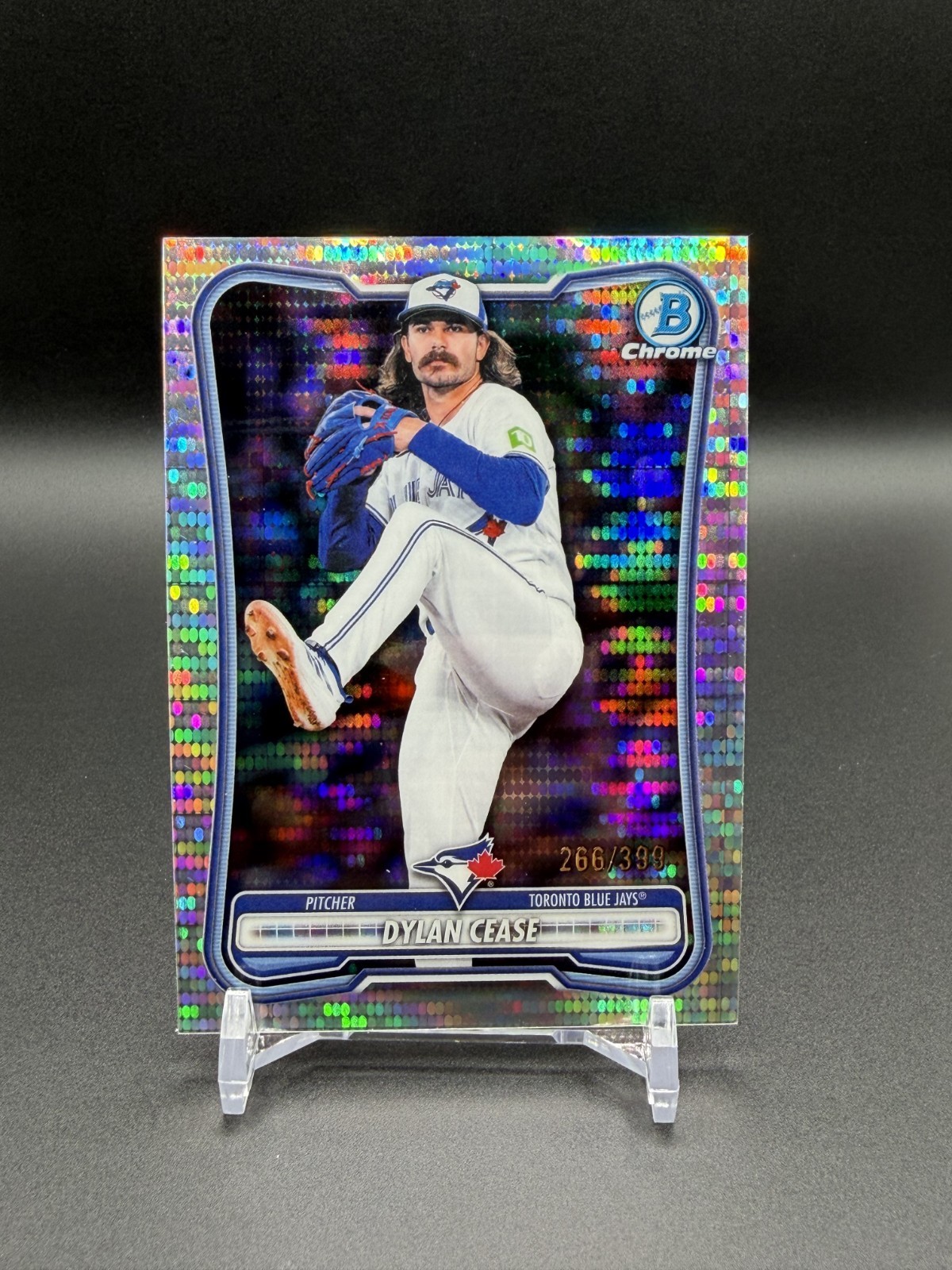 2026 Bowman Chrome Dylan Cease Blue Jays Pulsar Refractor /399 #45