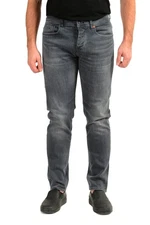 Hugo Boss Men's "Taber BC-P-1" Tapered Fit Gray Wash Stretch Jeans