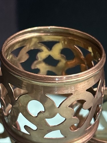 Set Of 8 Vintage Brass Napkin Rings EUC - Picture 3 of 8
