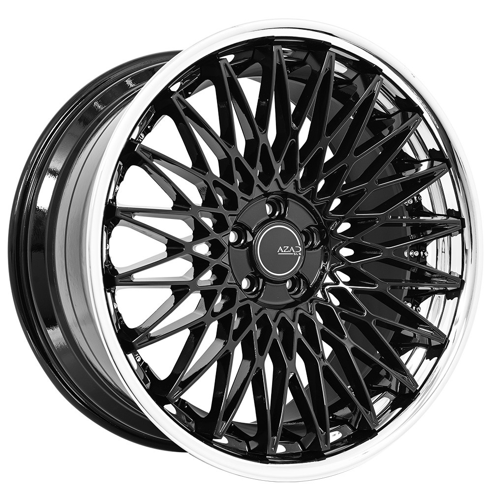 22x9/22x10.5 Azad Wheels AZSLS2.0 Gloss Black with SS Lip Rims