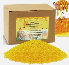 5LB Yellow Beeswax Pellets Triple Filtered Beeswax for Candle Making