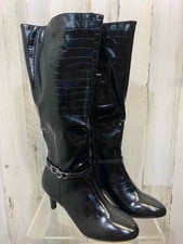 NWT KAREN SCOTT SHOES Shoe Size 9 Black CROCODILE CALF LENGTH Shoes/BLACK CROCOD