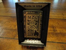 MADE IN USA ZIPPO FLAME DESIGN ZIPPO LIGHTER MINT IN BOX