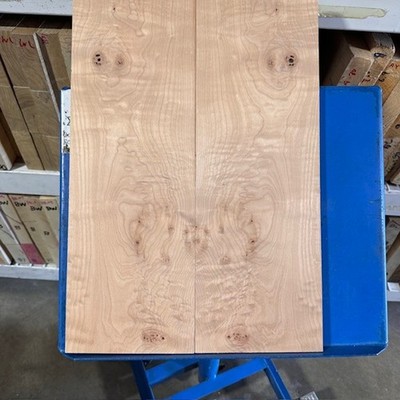 Quilted Maple 1/2'' Quilt DENSE Bookmatch KD Big Leaf 22''x15''x.5'' Fig Carve Top