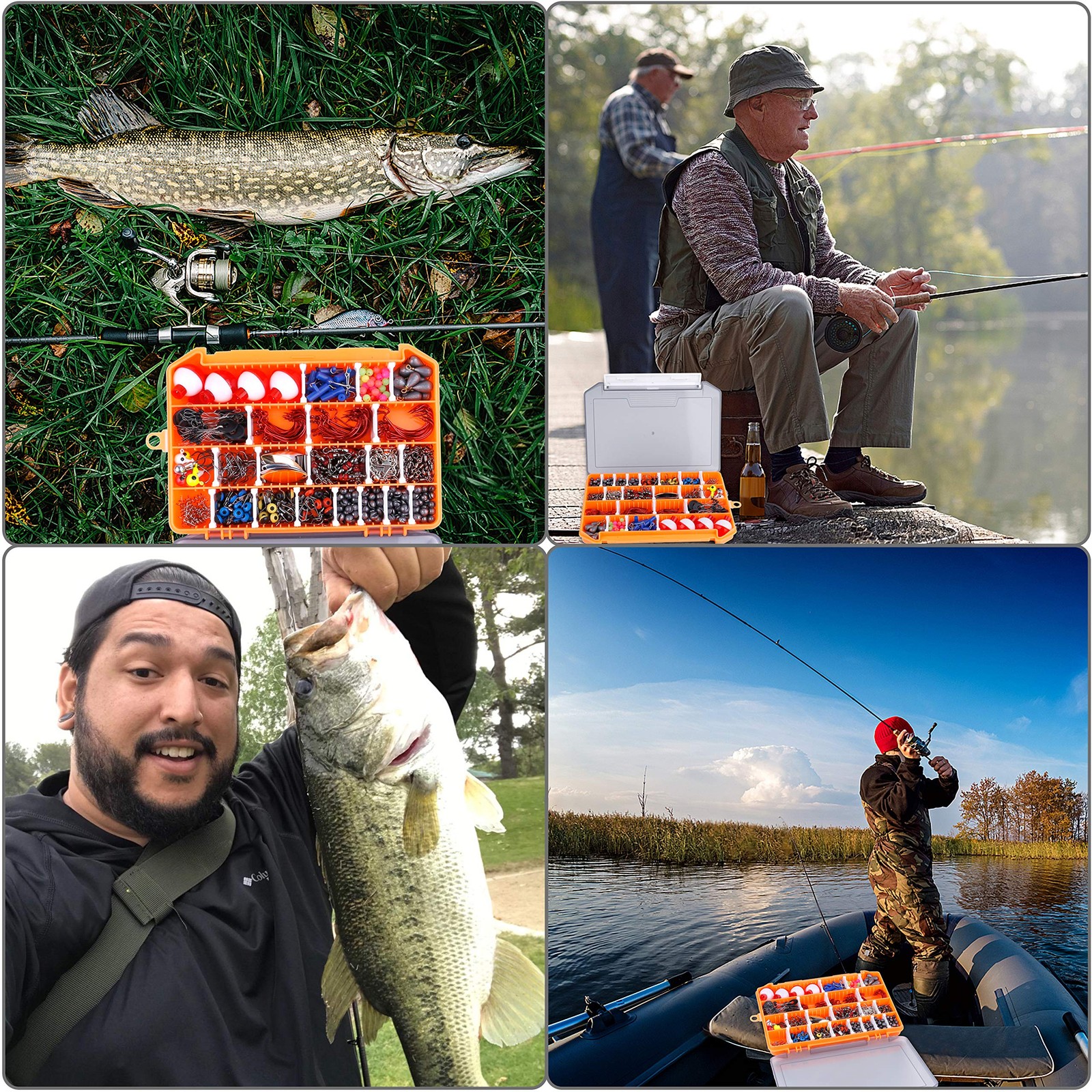 	PLUSINNO Fishing Accessories Kit 263pcs Fishing Tackle Kit with Tackle Box	 - Image 5