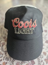 Coors Light Trucker Hat OSFM Black Vintage Sn...