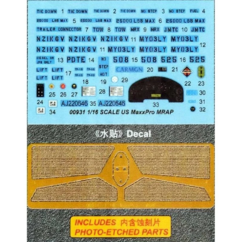 Modellino Schermato US Maxxpro Mrap TRUMPETER 00931 1:16 - Immagine 3 di 3