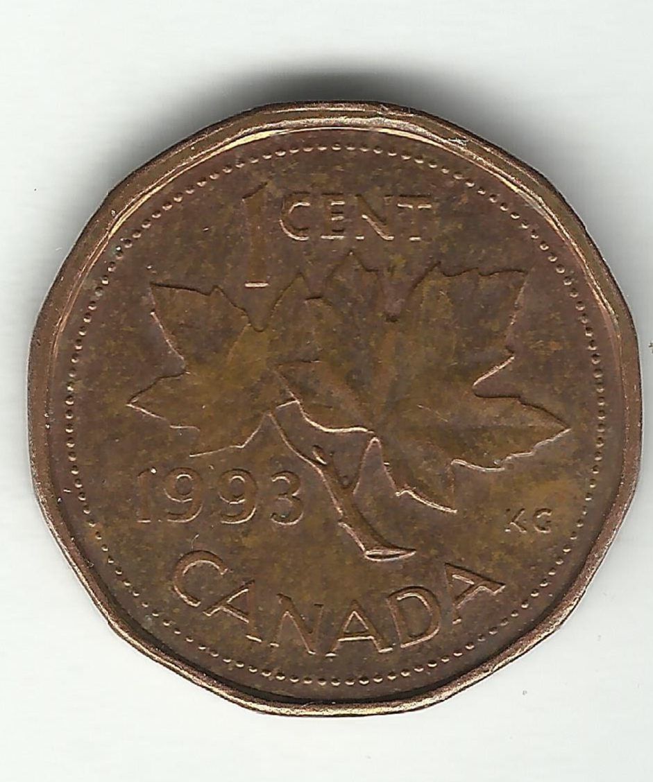 1993 Canada Penny 1 Cent Maple Leaf Queen Elizabeth II Canadian | eBay