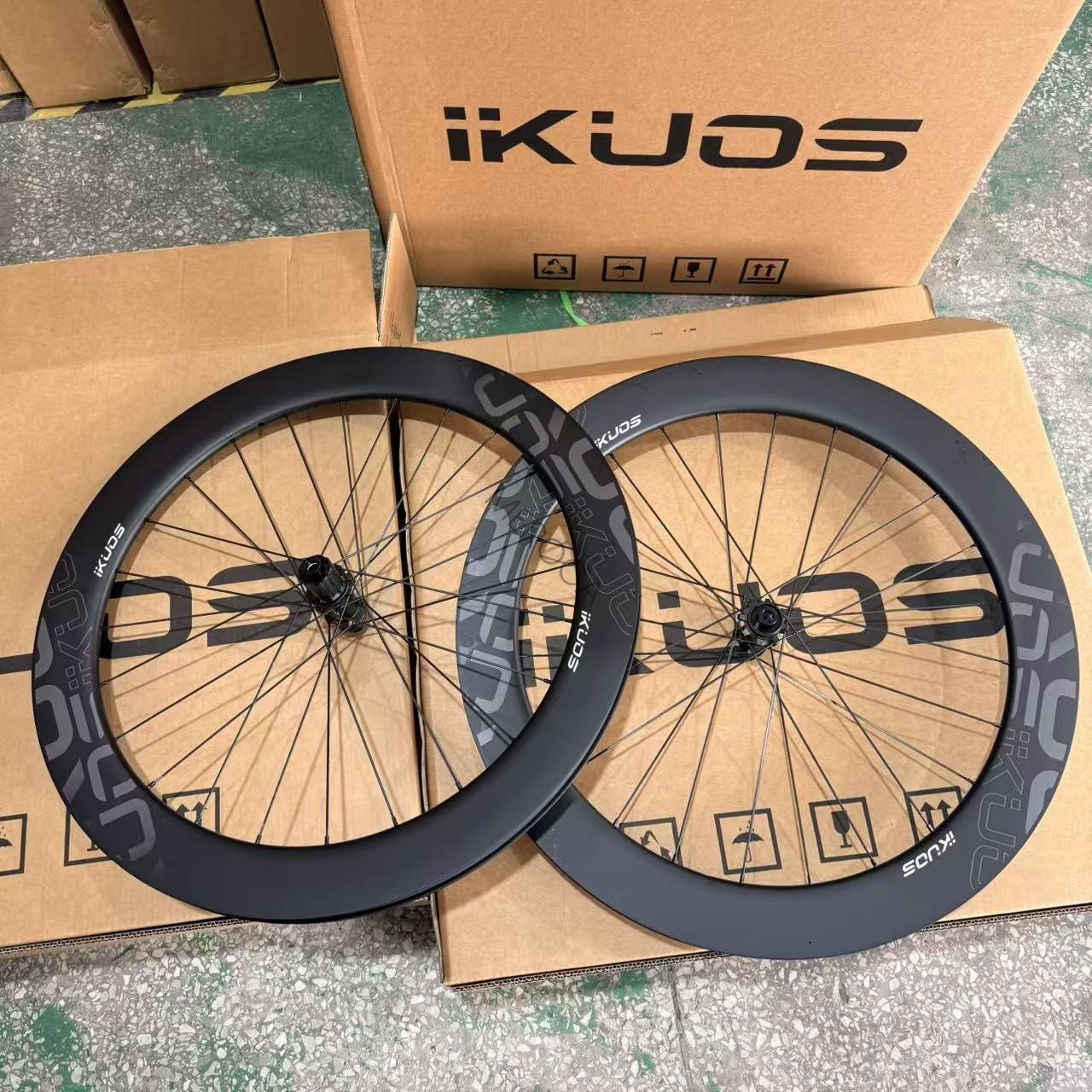 IKUOS 45/50/55/65mm Gravel Road Carbon Wheelset Disc Brake 700c Wheels HG/XDR