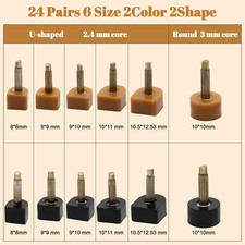 24 Pairs 6 Size High Heel Replacement Tips Kit with Upgrade Heel Caps Remove ...