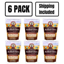 Organic Rolled Oats | Pack of 6 | 2.5 lb | Non-GMO | Shipping Included | Grain P