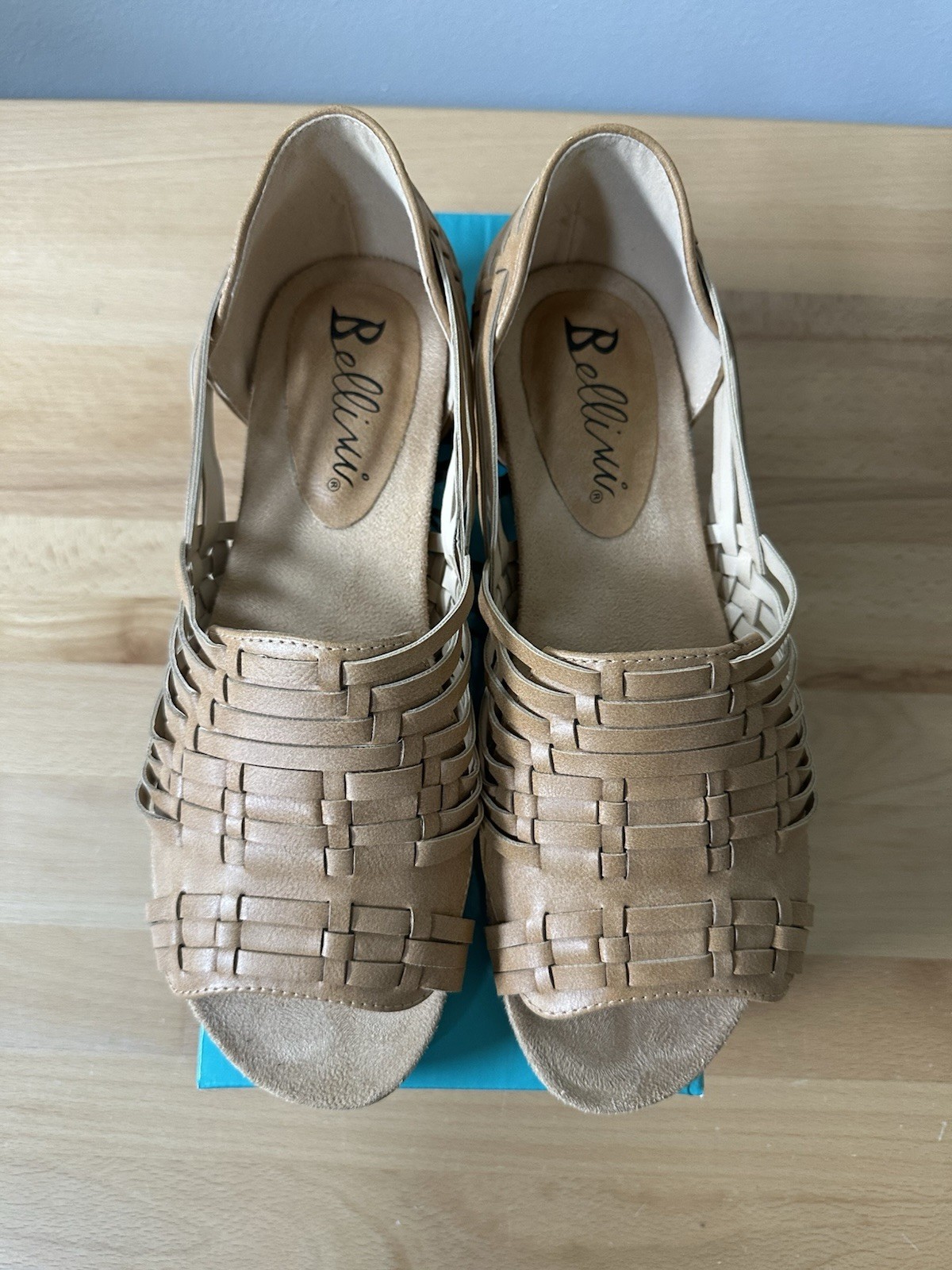 Bellini Women's Native Huarache Sandals Light Biege Tan Size 9 New