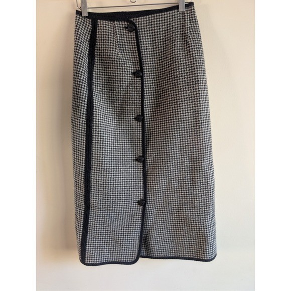 Women's reversible Houndstooth Button Front Midi … - image 1