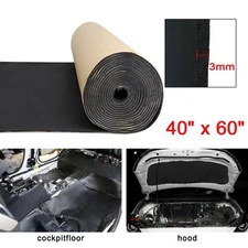 118mil 16.36sqft Car Heat Insulation Foam Sound Deadener Deadening Mat 60"x 40"