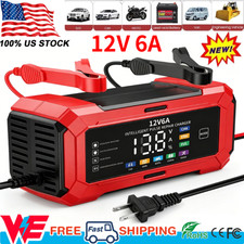Car Battery Charger Heavy Duty 12v 6a Smart Automatic Intelligent Pulse Repair