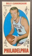 1969 TOPPS BASKETBALL #40 BILLY CUNNINGHAM, NM-MT (PHILADELPHIA) ROOKIE CARD,HOF. rookie card picture