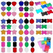 100 Pcs Accessories Pet ID Tags Blank Name Disc Personalized Dog Cat Pendant