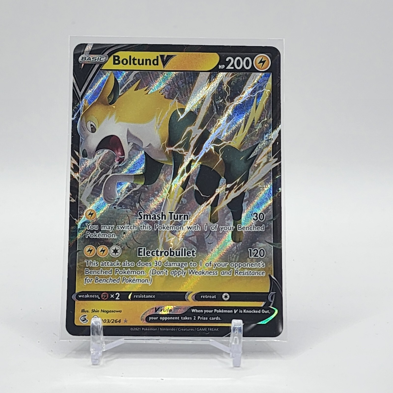 Boltund V - 103/264 - Ultra Rare - Fusion Strike - Pokemon Card - NM/M