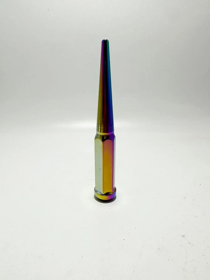 24 键 Neo Chrome 6 英寸尖钉凸耳螺母 1/2-20 适合道奇 Viper Dakota Durango Nitro — 第 3/4 张图片