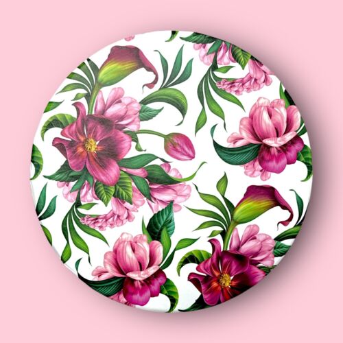 Runde Clayre & Eef Geschenkbox Schachtel mit Deckel Blumenmotiv Floral 3-er Set - Bild 3 von 5