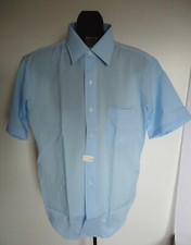 vintage NOS mens dress shirt ARROW 80s 16 geek chic polyester