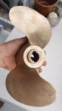Vtg  Michigan 2  Blade Brass Propeller AJC485