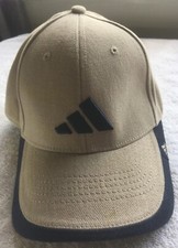 Adidas Youth Ball Cap  Tan /Navy Blue Logo Hat Adjustable strapback