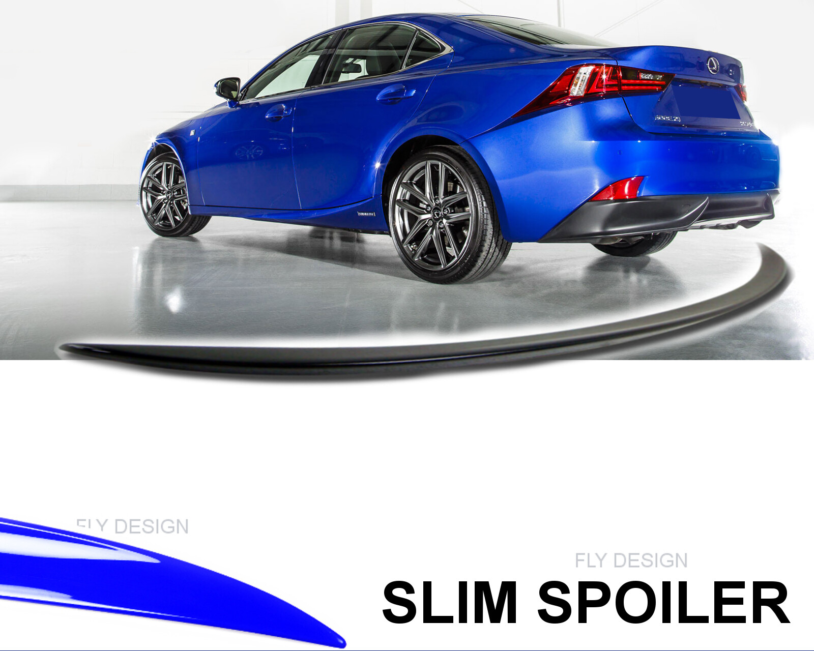 For Spoiler LEXUS IS TUNING XE3 Limo Convertible 2013- Trunk Lip SLIM Abrisskan