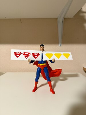   1/10 (7 inch) Scale Superman Decals For Action Figures Permanent Vinyl 