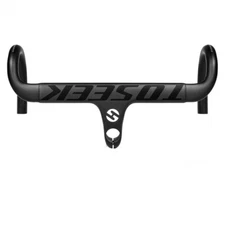 TOSEEK Carbon Fiber Handlebar Integrated Bar Stem for Road Bike Drop Bar 28.6mm