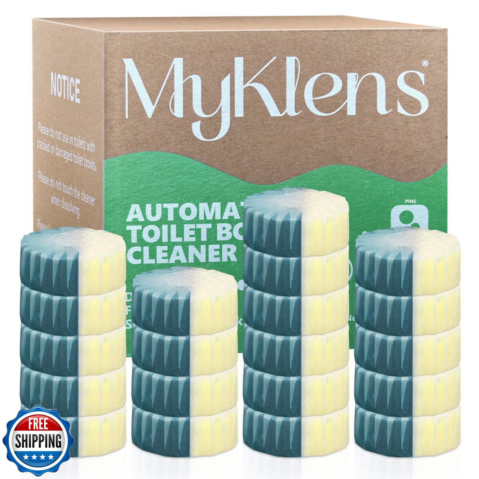 MyKlens Automatic Toilet Cleaner Tablets for Long-Lasting Freshness