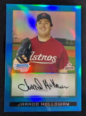 JARROD HOLLOWAY 2009 Bowman Chrome Prospects Blue Refractor Rookie RC #031/150