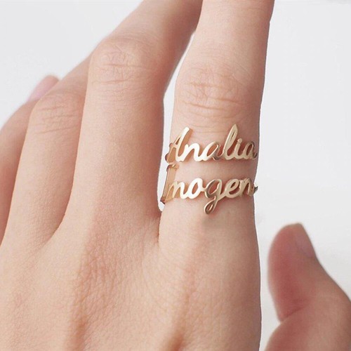 Custom Name Ring Stainless Steel Simple Personality Jewelry for Christmas Gifts - Picture 17 of 21