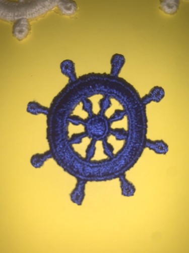 10 NEW Vtg Nautical 1970’s Ship Anchor & Wheel Embroidery Iron On Applique Patch - Picture 9 of 9