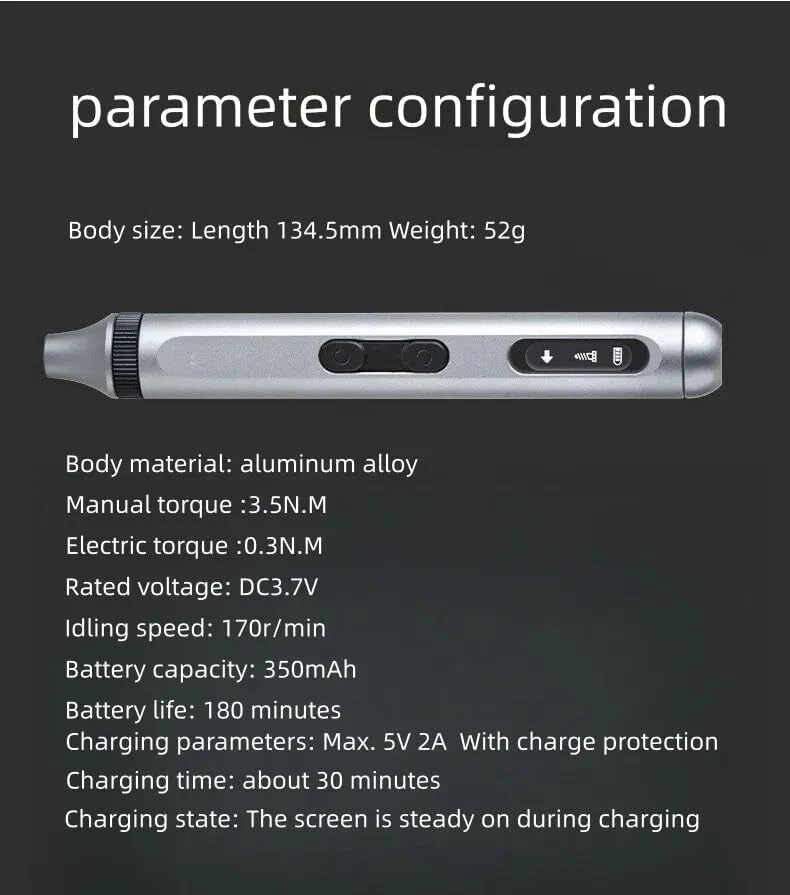 50-in-1 Mini wireless Electric Screwdriver Set 48 Magnetic Bits LED Pry - Image 2 of 4