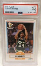 Jay Humphries **PSA 9** MINT 1990 Fleer Basketball #105 Pop 8