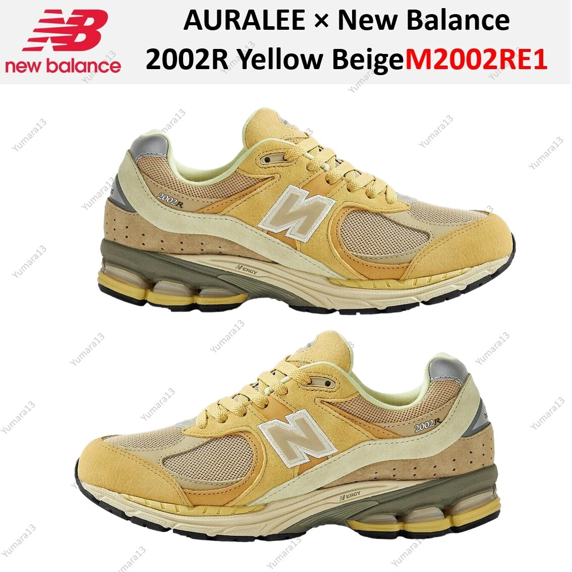 AURALEE × New Balance 2002R Yellow Beige M2002RE1 Men's Size | eBay