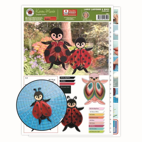 Papier + Ideen: Quilling Template, Large Quilling Ladybirds And Bugs-image