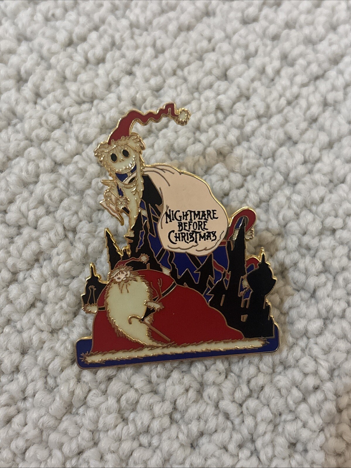 Disney Pin Jack & Santa Nightmare Before Christmas Glow in Dark LE NBC