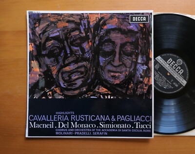 SXL 6012 WBg Cavalleria Rusticana Pagliacci Macneil Del Monaco Decca ED2