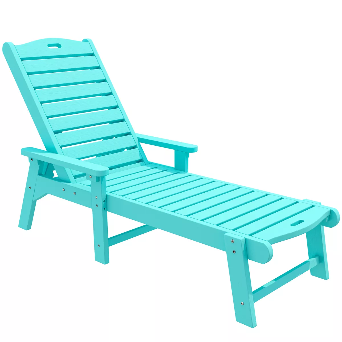 Outdoor Chaise Lounge Chairs Adjustable Backrest Resin Patio