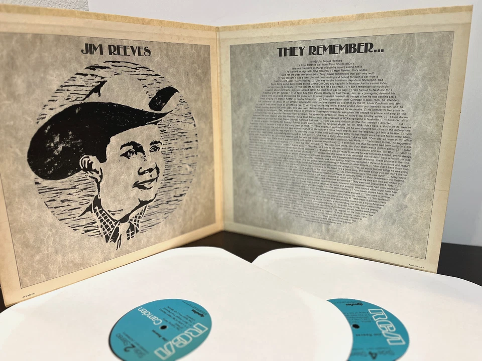 JIM REEVES - Self Titled (Greatest Hits) (1974) - 12" Vinyl Record 2xLP - EX - Image 3 of 4