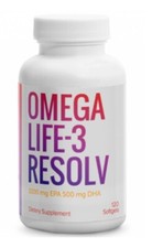 120 Capsules UNICITY Omega Life 3 Resolv  Tracking