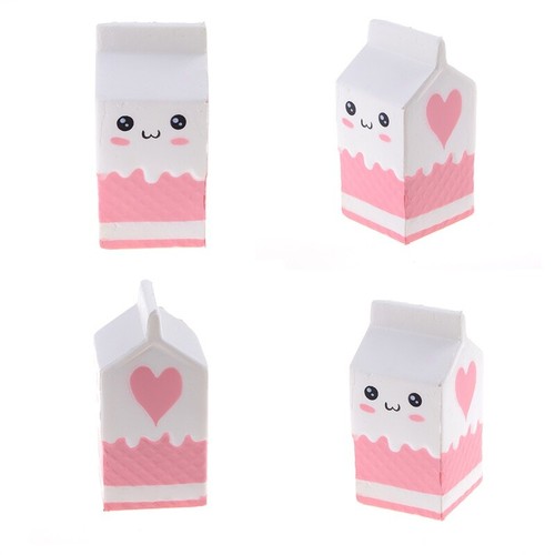 Cute Milk Box Slow Rising Scented Cartoon Bread Hand Pillow Toy 3-*- - Photo 7/12