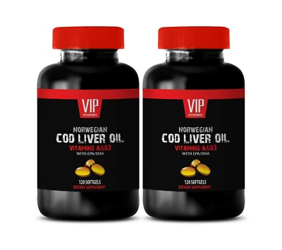Vision health - NORWEGIAN COD LIVER OIL - Epa dha fish oil - 2 Bottles